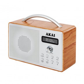 Akai Wood DAB Radio with LCD Screen - Oak